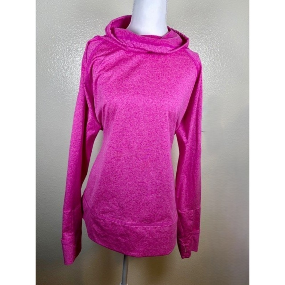 90 Degrees By Reflex Women XL Pink Space Hoodie Thumbholes Zip Pocket Athletic‎